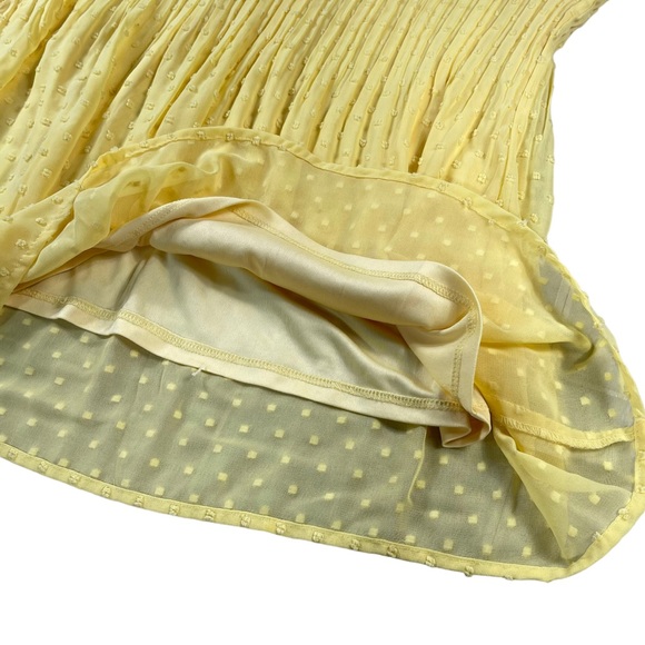 Valerie Stevens size Xl yellow bell sleeve vneck lined empire line boho top EUC - Picture 5 of 11